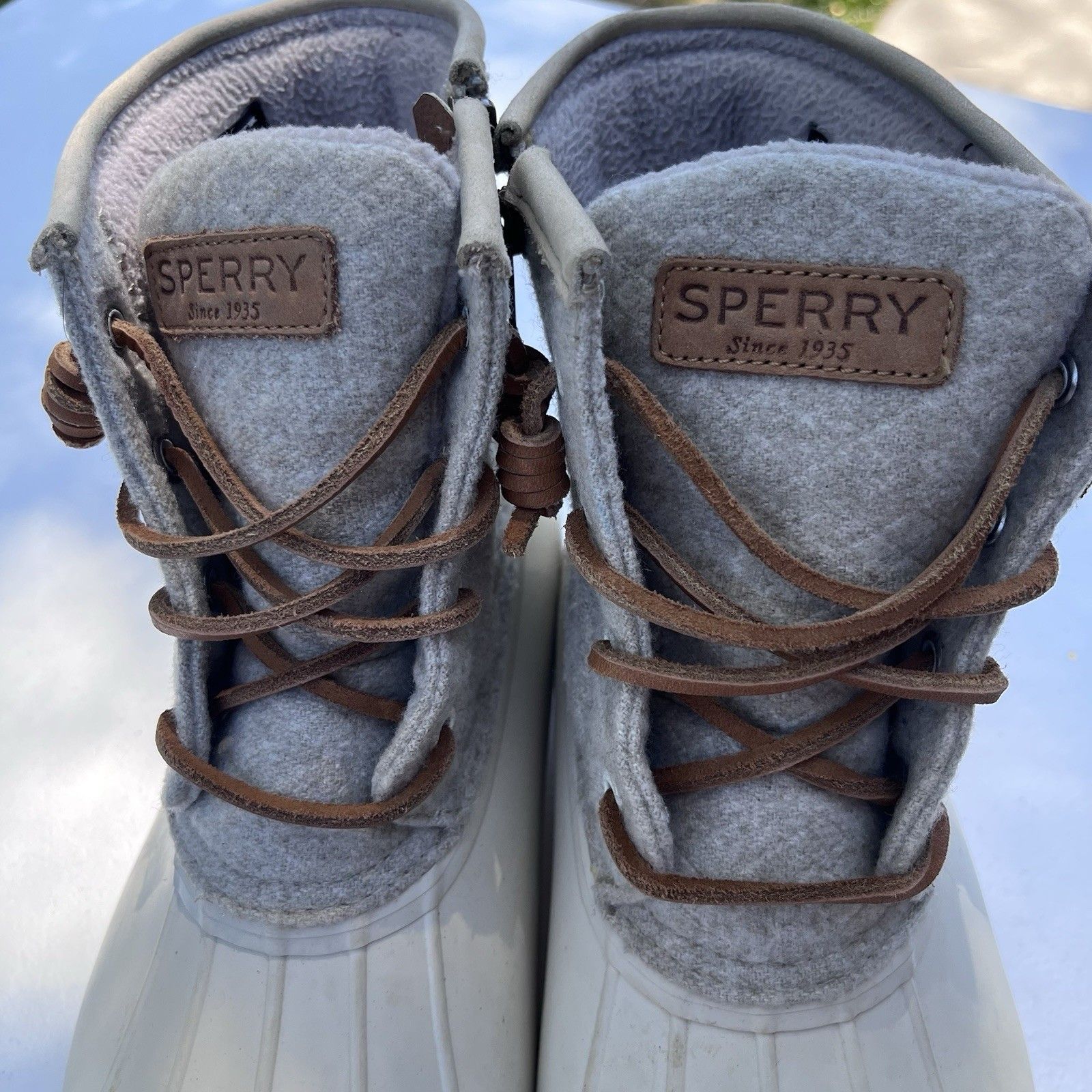 Sperry Women’s Saltwater Cream Boots Shoes 8.5 Nib — image 2 of 6